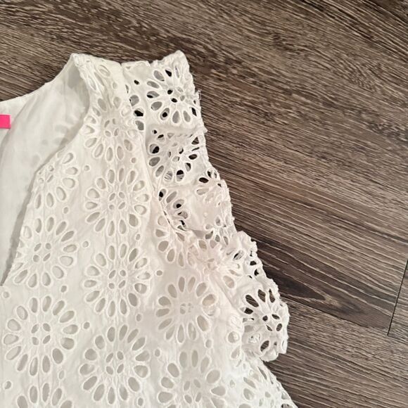 Lilly Pulitzer Jerilynn Flutter Sleeve Eyelet Top - Picture 4 of 8